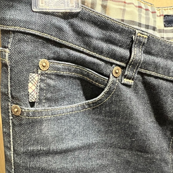 Burberry London Signature Cuff Jeans! Sz 8 - Picture 4 of 8